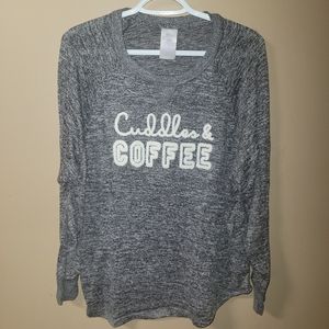 Secret Treasures "Coffee and Cuddles" Cozy lightweight long sleeves - Size Large
